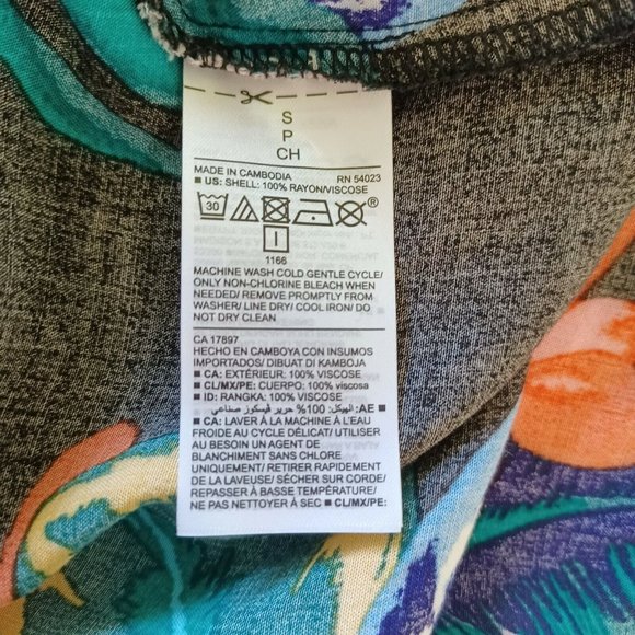 Old Navy Women's Shoulder Off Overlay Blouse Floral Size S Spaghetti Straps - Picture 8 of 9